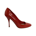 Miu Miu Coral Patent Leather Round Toe Pumps Size 37.5 - Image 4