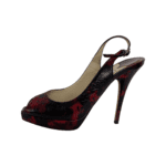 Jimmy Choo Black/Red Patent Open Toe Slingback Platform Pumps Size 39.5 - Image 3