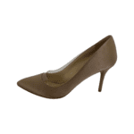 Charlotte Olympia Champagne Satin Silk & PVC Party Shoes 85 Pumps Size 37 - Image 5