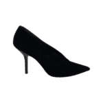 Celine Black Suede Nubuck Leather V Neck Pointed Toe Pumps Size 38 - Image 5