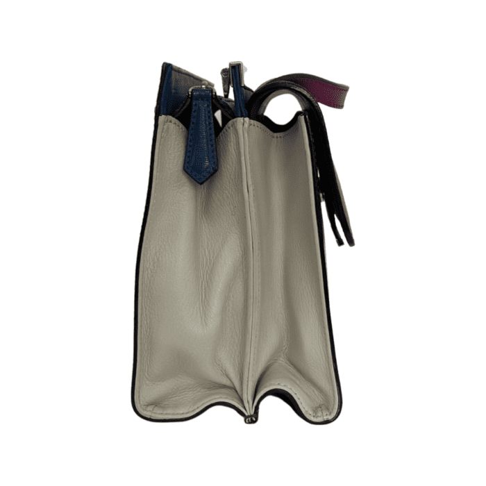 Fendi Tri Color Textured Leather Small Demi Jour Tote - Image 3