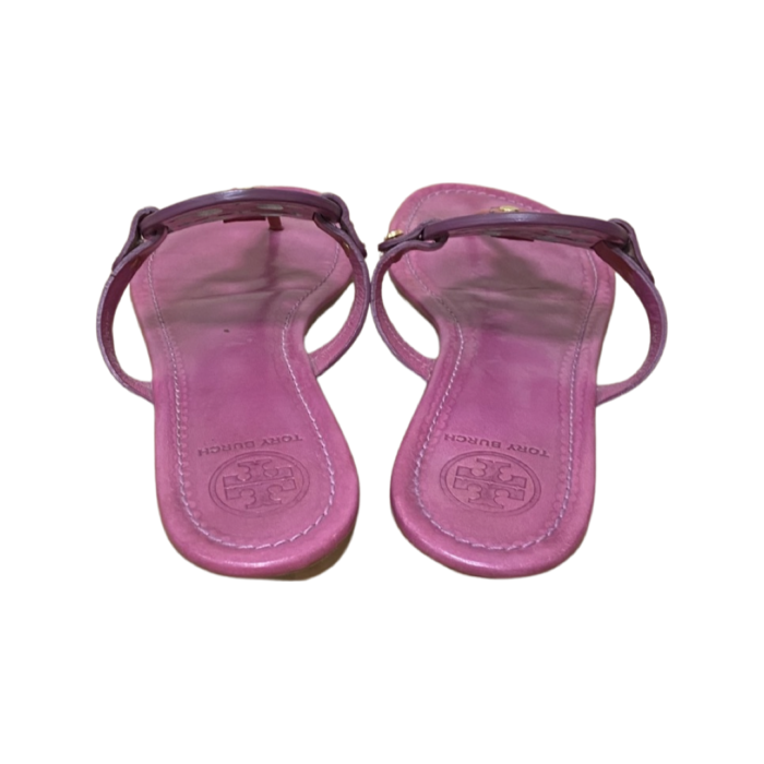 Tory Burch Fuchsia Leather Miller Thong Flat Sandals Size 41.5 - Image 3