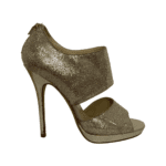 Jimmy Choo Gold Glitter Private Platform Sandals Size 40 - Image 3