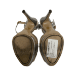 Charlotte Olympia Gold/Silver Metallic Leather Decodent Platform Sandals Size 40 - Image 8