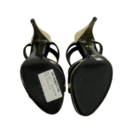 Gucci Gold and Black Suede Leather Sandals Size 38 - Image 8