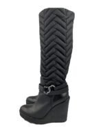 Moncler Black Quilted Down-filled Cernobbio Knee Length Boots Size 38 - Image 3