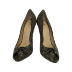 Giuseppe Zanooti Olive Green Crystal Embellished Suede Peep Toe Pumps Size 39 - Image 2