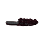 Alexander Wang Burgundy Velvet Leather Amelia Cage Flat Slides Size 37 - Image 7