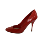 Miu Miu Coral Patent Leather Round Toe Pumps Size 37.5 - Image 5