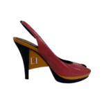 Fendi Tri Color Platform Slingback Sandals Size 38 - Image 6