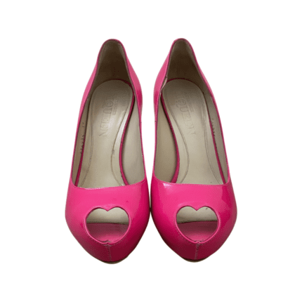 Alexander McQueen Pink Patent Leather Peep Toe Pumps Size 39