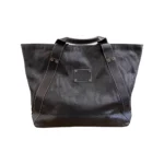 Gucci Large Black Leather Unisex Tote