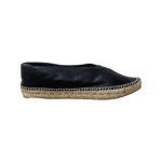 Celine Black Leather Babouche V Cut Espadrille Flats Size 38 - Image 7