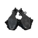 Marco De Vincenzo Black Fabric Slingback Sandals Size 38 - Image 4