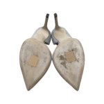 Jimmy Choo Silver Glitter Fabric Sophia D'orsay Pointed Toe Pumps Size 37 - Image 8