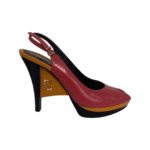 Fendi Tri Color Platform Slingback Sandals Size 38 - Image 4