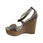 Jimmy Choo Bronze Leather Cork Wedge Size 38 - Image 7