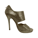 Jimmy Choo Gold Glitter Private Platform Sandals Size 40 - Image 5