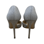 Jimmy Choo Silver Glitter Fabric Sophia D'orsay Pointed Toe Pumps Size 37 - Image 3