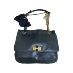 Lanvin Black Leather Chained Shoulder Bag - Image 3