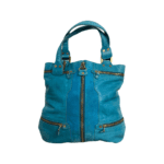 Jimmy Choo Turquoise Suede Leather Mona Tote - Image 4