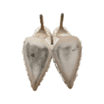 Manolo Blahnik Beige Floral Embellished Lace Pointed Toe Pumps Size 38.5 - Image 8