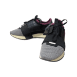 Balenciaga Black/Fuchsia Leather And Fabric Race Runner Low Top Sneakers Size 39 - Image 2