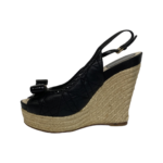 Dior Black Quilted and Patent Leather Platform Sandals Size 37 - Image 5