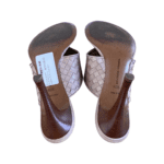 Bottega Veneta Nude Intrecciato Leather Mules Size 40.5 - Image 7