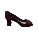 Miu Miu Maroon Suede Leather Bow Embellished Calzature Donna Pumps Size 37 - Image 4
