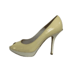 Dior Off White Patent Leather Miss Dior Peep Toe Platform Pumps Size 36.5 - Image 4