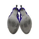 Sergio Rossi Purple Suede Cutout Leather Open Toe Sandals Size 38.5 - Image 6