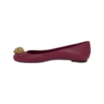 Alexander McQueen Fuchsia Leather Skull Embellished Ballet Flats Size 38 - Image 5