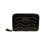 Salvatore Ferragamo Gancini Studded Zip Around Wallet