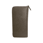 Fendi Beige Textured Leather Zip Long Bifold Wallet - Image 2