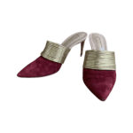 Aquazzura Red Suede Rendez Vous Mules Size 38 - Image 5