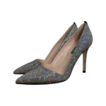 Sarah Jessica Parker Silver Crystal Embellished Rampling Pumps Size 37