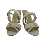 Emilio Pucci White Leather Ankle Wrap  Open Toe Sandals Size 39 - Image 2