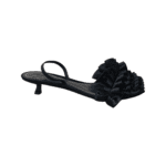 Marco De Vincenzo Black Fabric Slingback Sandals Size 38 - Image 5