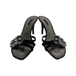 Louis Vuitton Crystal Embellished Black Suede Sandals Size 40 - Image 2