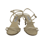 Jimmy Choo Beige Satin Strappy Sandals Size 38 - Image 2