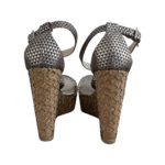 Jimmy Choo Bronze Leather Cork Wedge Size 38 - Image 6