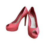 Dior Pink Patent Leather Peep Toe Platform Pumps Size 39 - Image 5