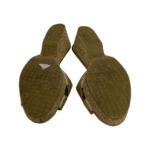 Jimmy Choo Metallic Gold Textured Leather Panna Cork Wedge Sandals Size 39 - Image 8