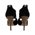 Giuseppe Zanotti Black Suede Cutout Peep Toe Booties Size 35.5 - Image 7