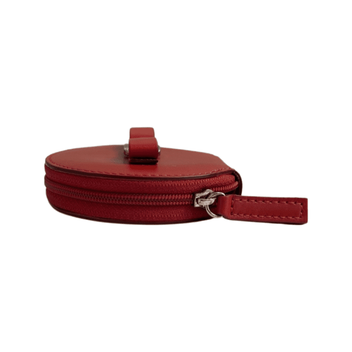 Salvatore Ferragamo Red Leather Round Coin Purse - Image 2