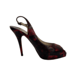 Jimmy Choo Black/Red Patent Open Toe Slingback Platform Pumps Size 39.5 - Image 6