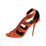 Jimmy Choo Orange Zipper Sandals Size 38.5 - Image 4