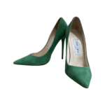 Jimmy Choo Anouk 120 Green Suede Pumps Size 38.5 - Image 2