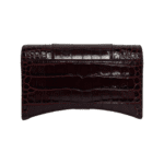 Balenciaga Burgundy Leather Hour Glass Wallet on Chain Bag - Image 2